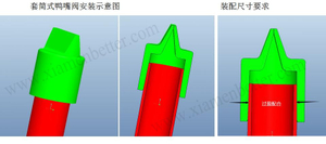 套筒式鸭嘴阀安装示意图